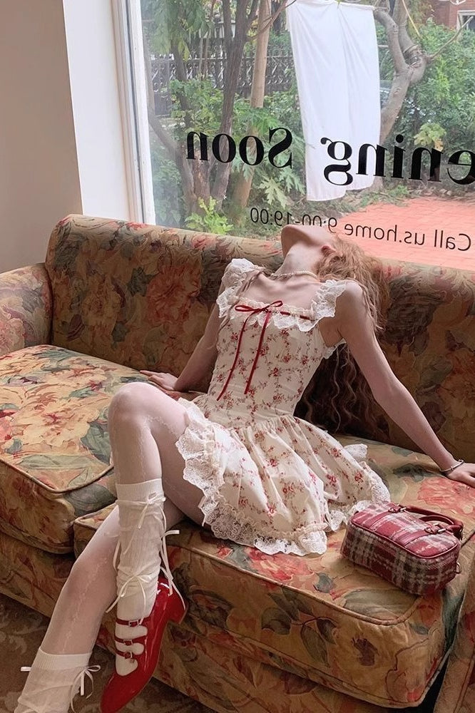 Floral Lace Up Corset Mini Dress Secondary image
