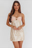 Sequin Mesh Panel Camisole Mini Party Dress