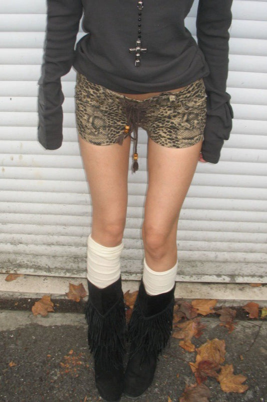 Low Rise Washed Wide Leg Jean Shorts Main image