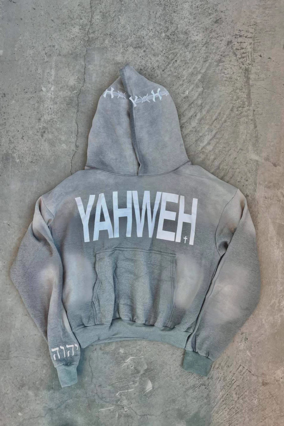 Oversized Letter Back Print Pullover Hoodie Main image
