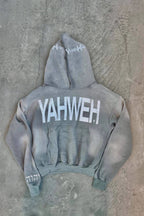 Oversized Letter Back Print Pullover Hoodie