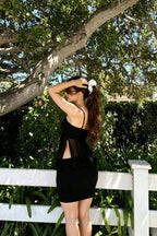 Sheer Chiffon Strapless Mini Dress