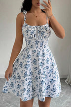 Corset Style Floral Mini Dress