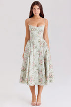 Smocked Floral Slip Dress