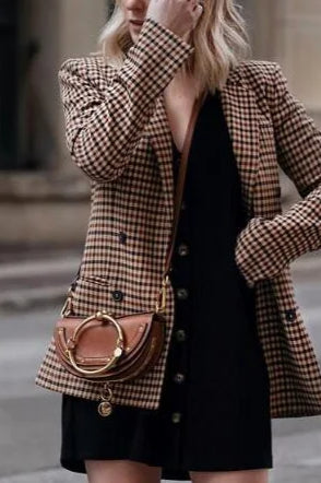 Vintage Plaid Longline Blazer Secondary image