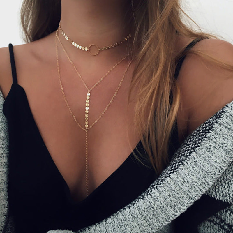 Hot Selling Fashion Handmade Multi-layer Circle Necklace Main image