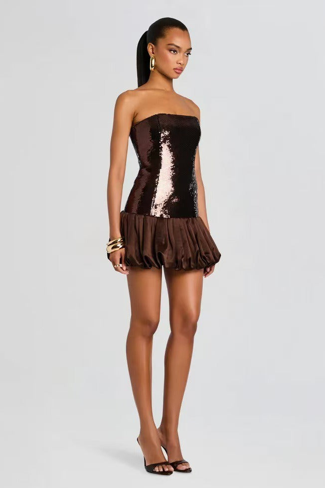 Sequin Peplum Strapless Birthday Dress Secondary image