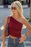 One-Shoulder Sexy Fitted  Crop Top