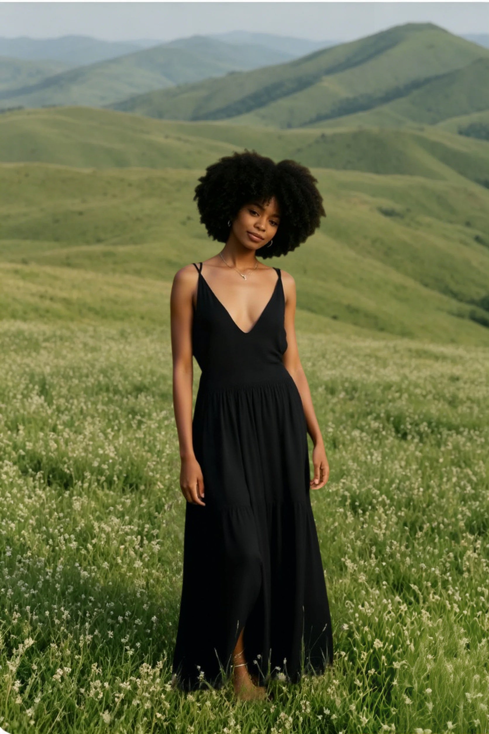 Solid Ruched Loose Tank Boho Dress Secondary image