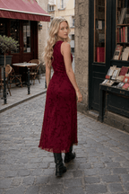 V-Neck Sleeveless Slim Fit Floral Dress