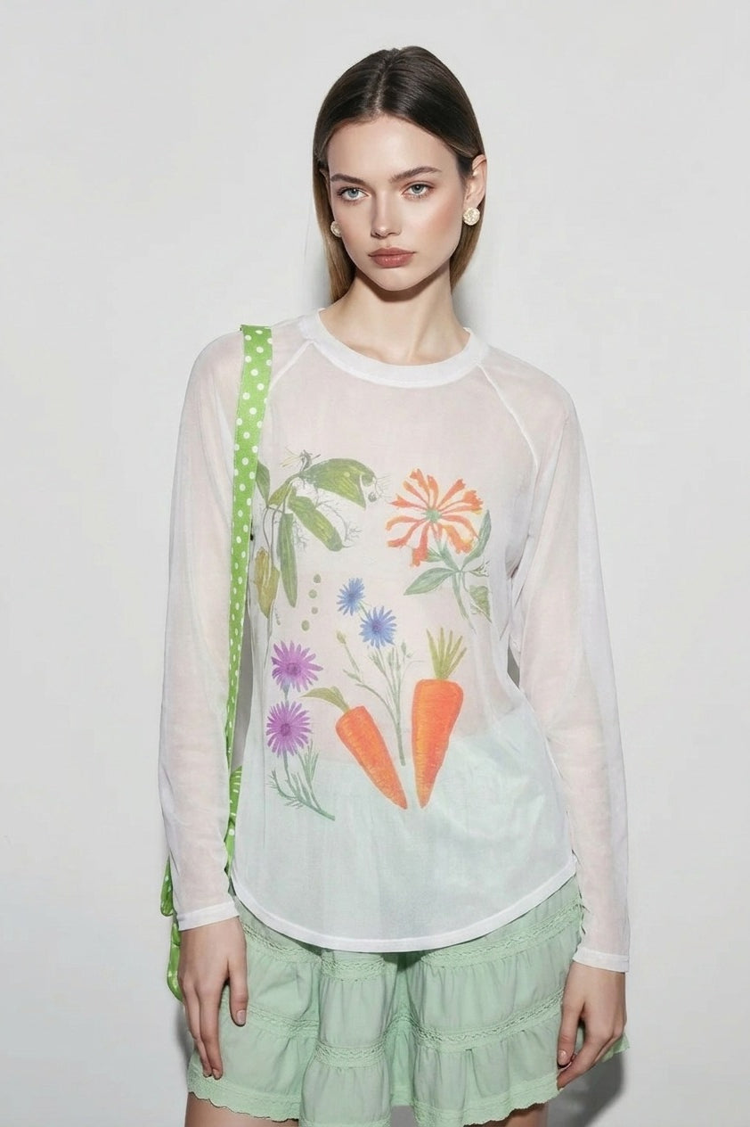 Breathable Loose Floral Cover Up Main image