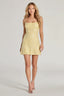 Sequin Lace Up Back Square Neck Mini Dress