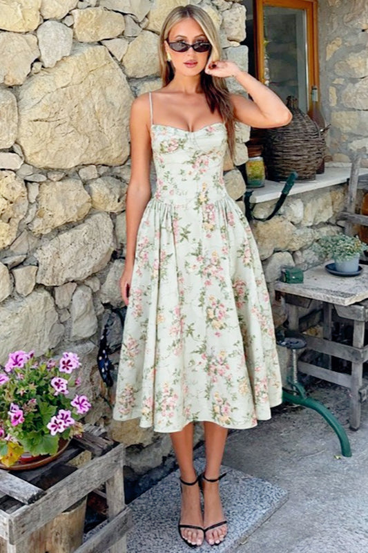 Smocked Floral Slip Dress Secondary image