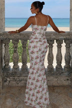 Defined Waist Strapless Slip Dress