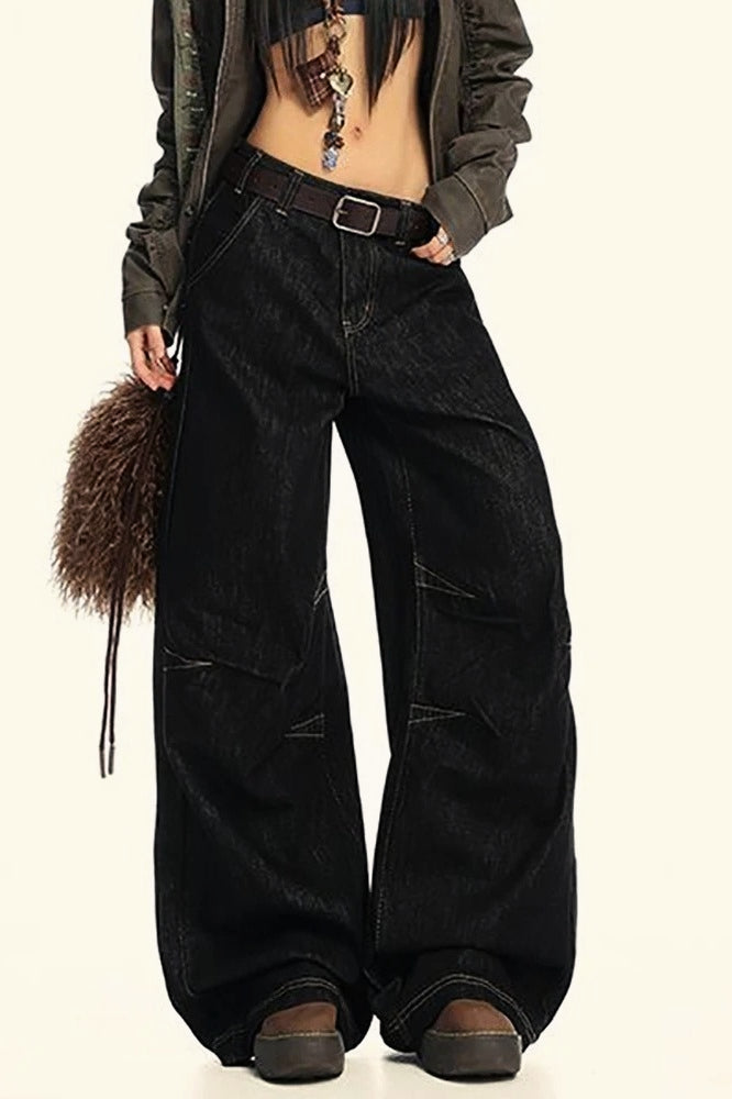 Wide-Leg Drapey Jeans Main image