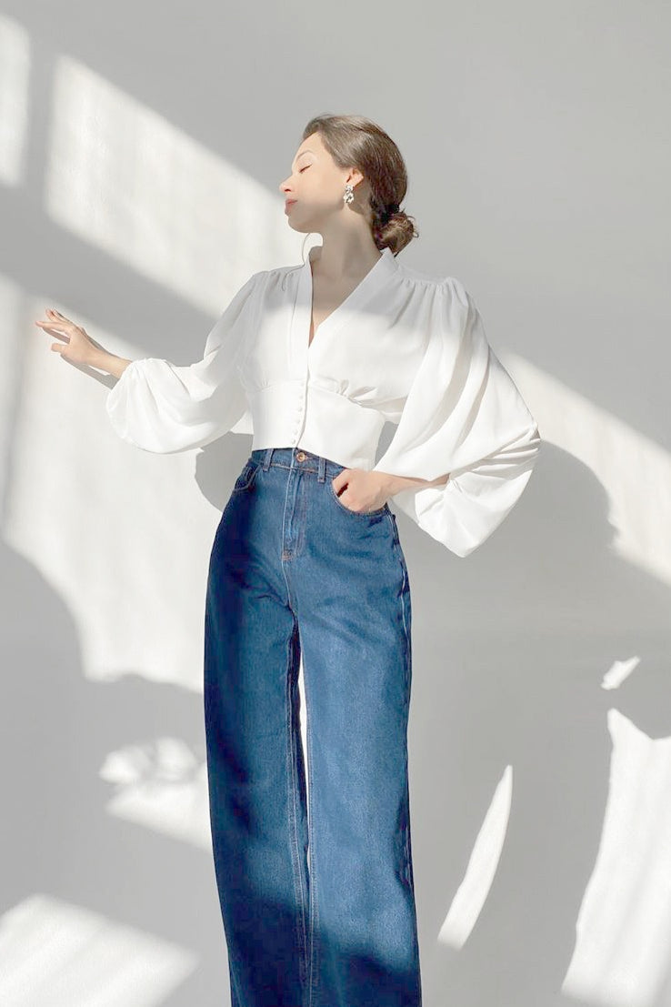 Victorian Tailored V Blouse Main image