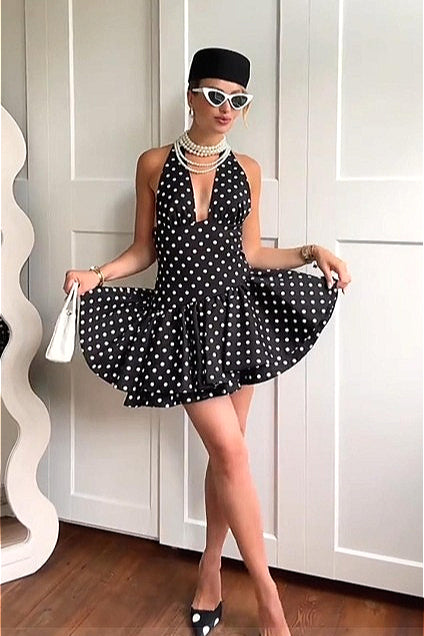 Asym Hem Stacked Mini Dress Main image