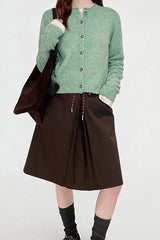 Wool Blend Bright Color Cardigan