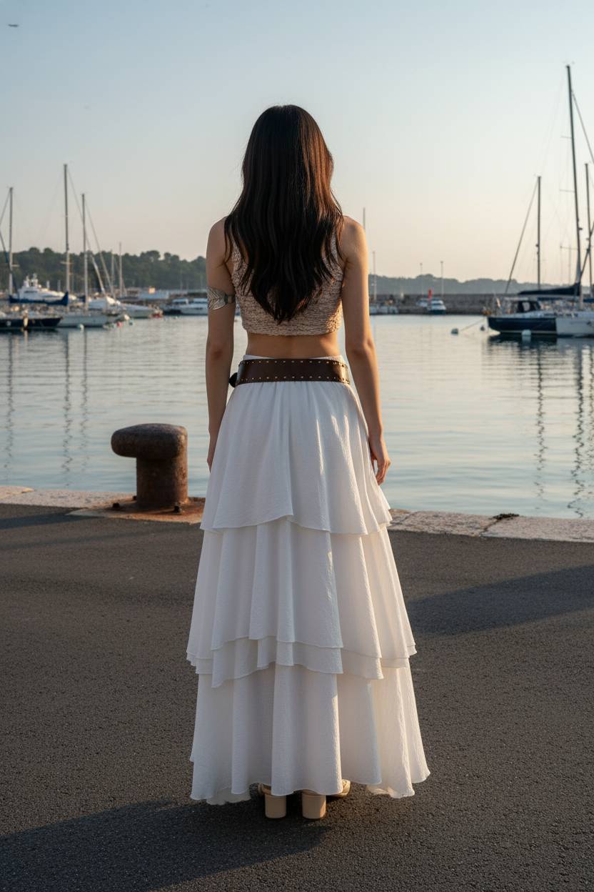 Low Waist Asymmetrical Maxi Skirt Secondary image