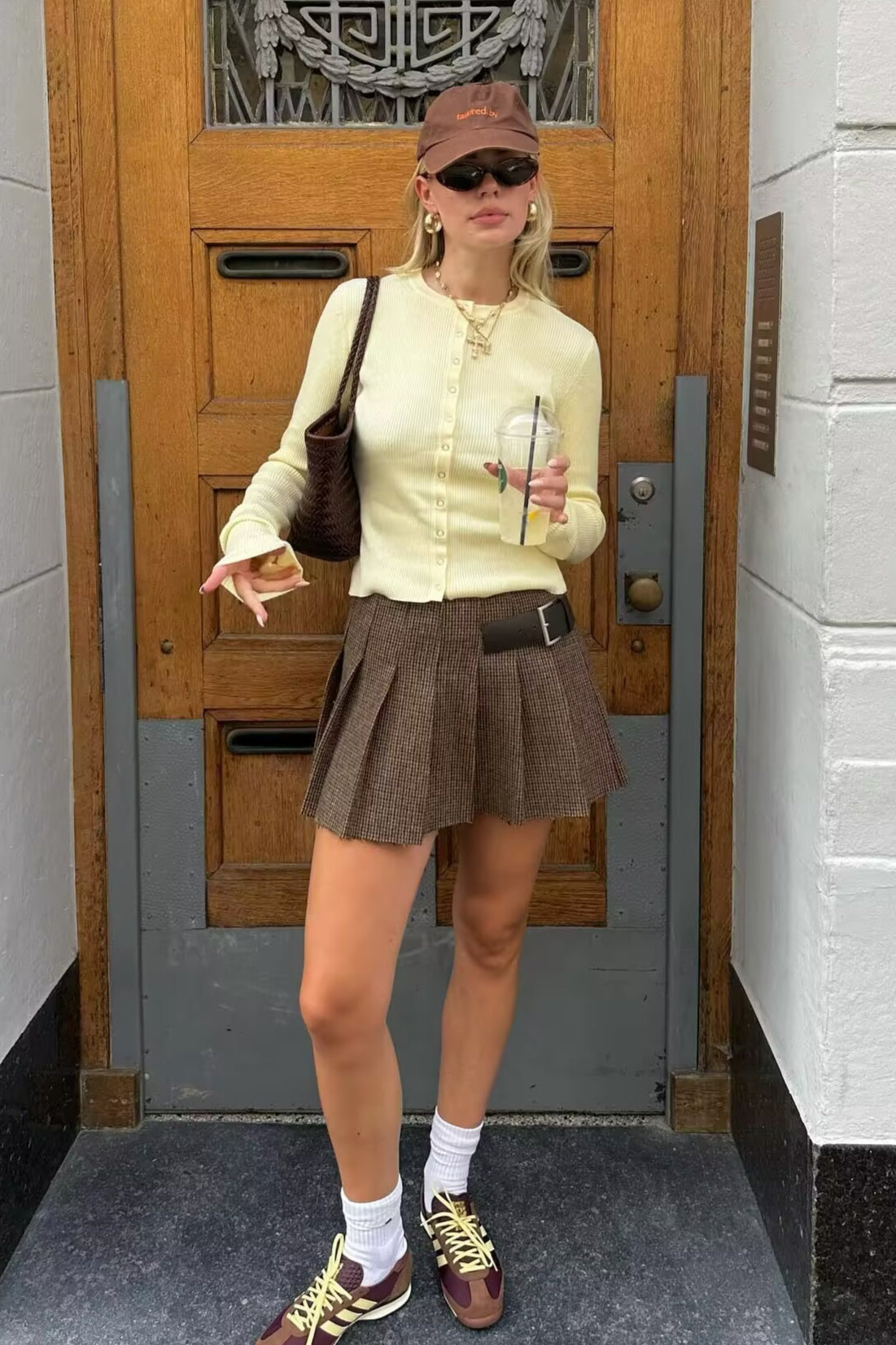 Buckle Detail Pleated Mini Skirt Main image