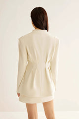 Tailored Ruched Waist Blazer