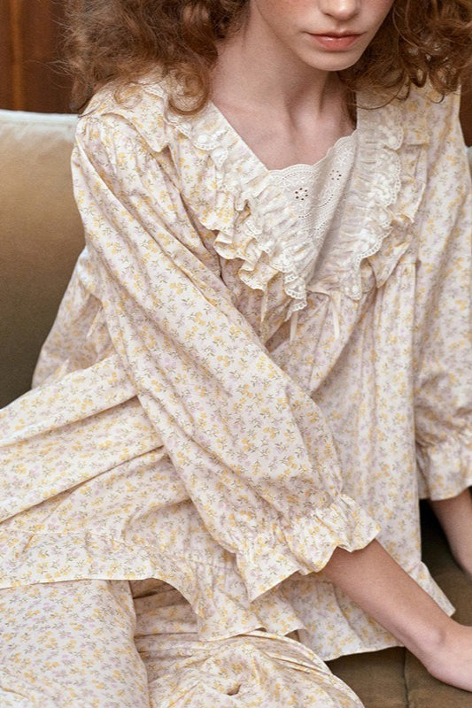 Sweet Square Neck Cotton Sleepwear Pajama Set Main image