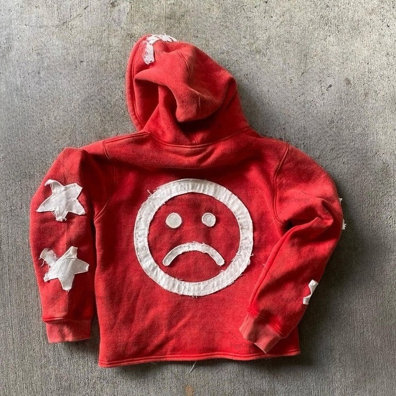 Vintage Patchwork Graphic Print Hoodie Secondary image