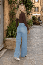 High Waist Straight Leg Jeans