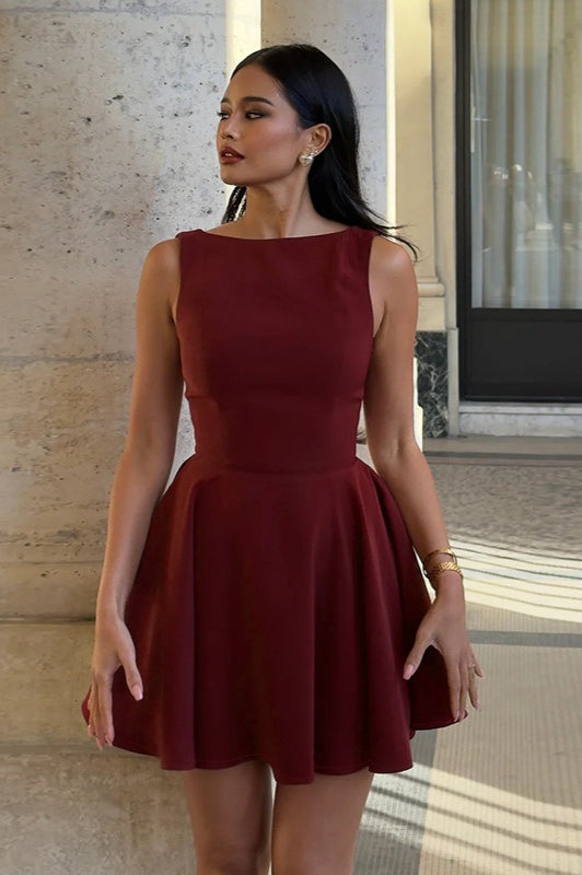 Defined Waist Mini Party Dress Main image