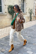 Street Style Leopard Print Sherpa Coat