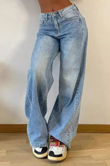 Retro High Waist Wide-Leg Jeans