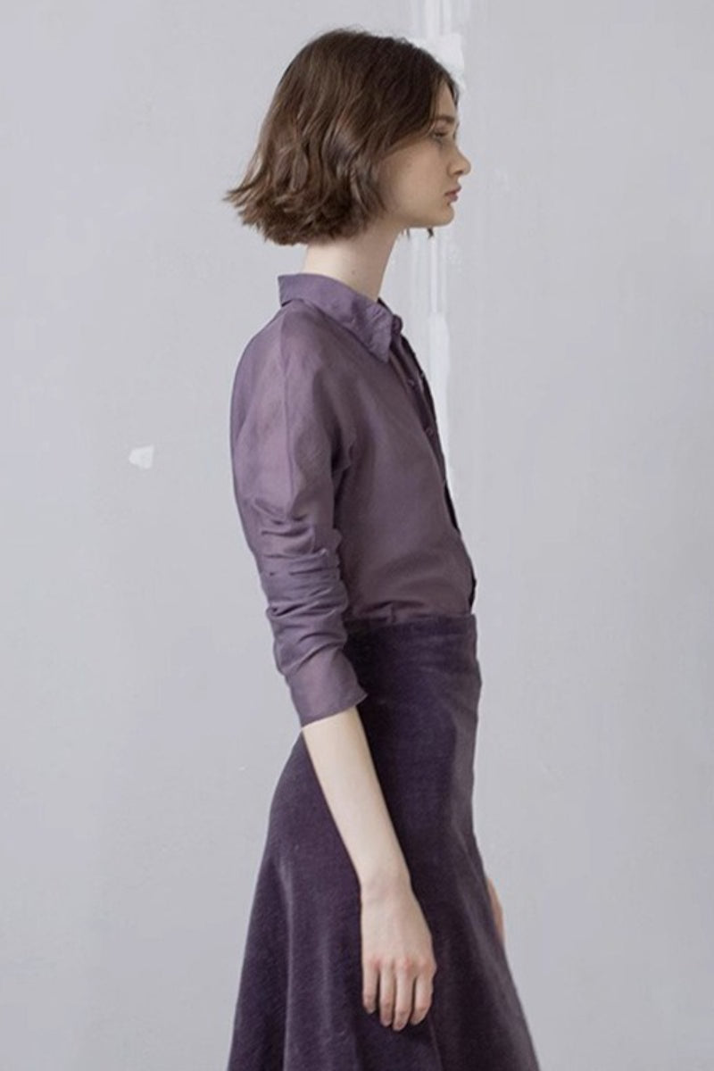 Collared Fine Cotton Blouse Secondary image