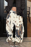 Abstract Camo Print Baggy Jeans