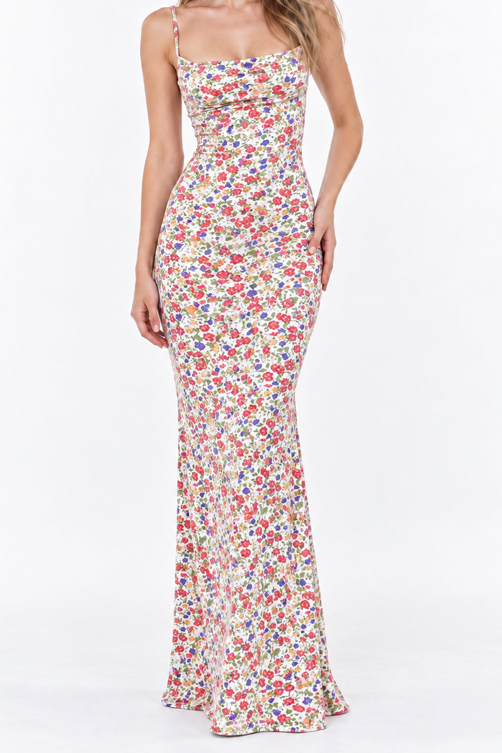 Fresh Floral Print Cami Maxi Dress Main image