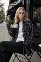 Men's Long Sleeve Checkered Button Shirt