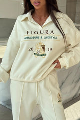 Fashion Crewneck Sweatshirt Pants Activewear Set