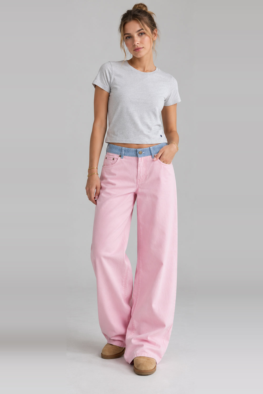 Contrast Tape Straight Leg Pants Secondary image