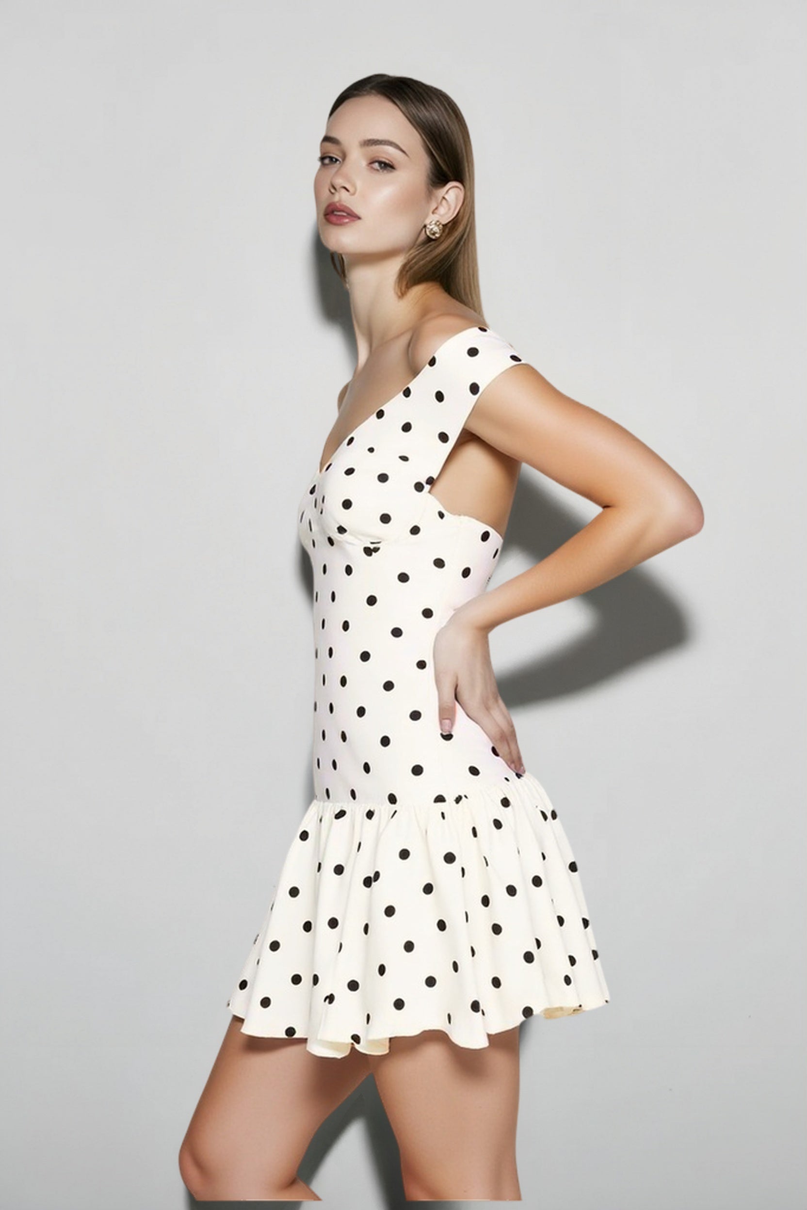 Off-Shoulder Peplum Mini Dress Secondary image