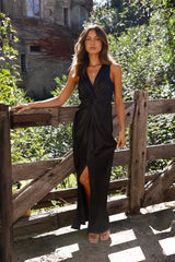 Sexy Deep V Backless Sleeveless Formal Dress