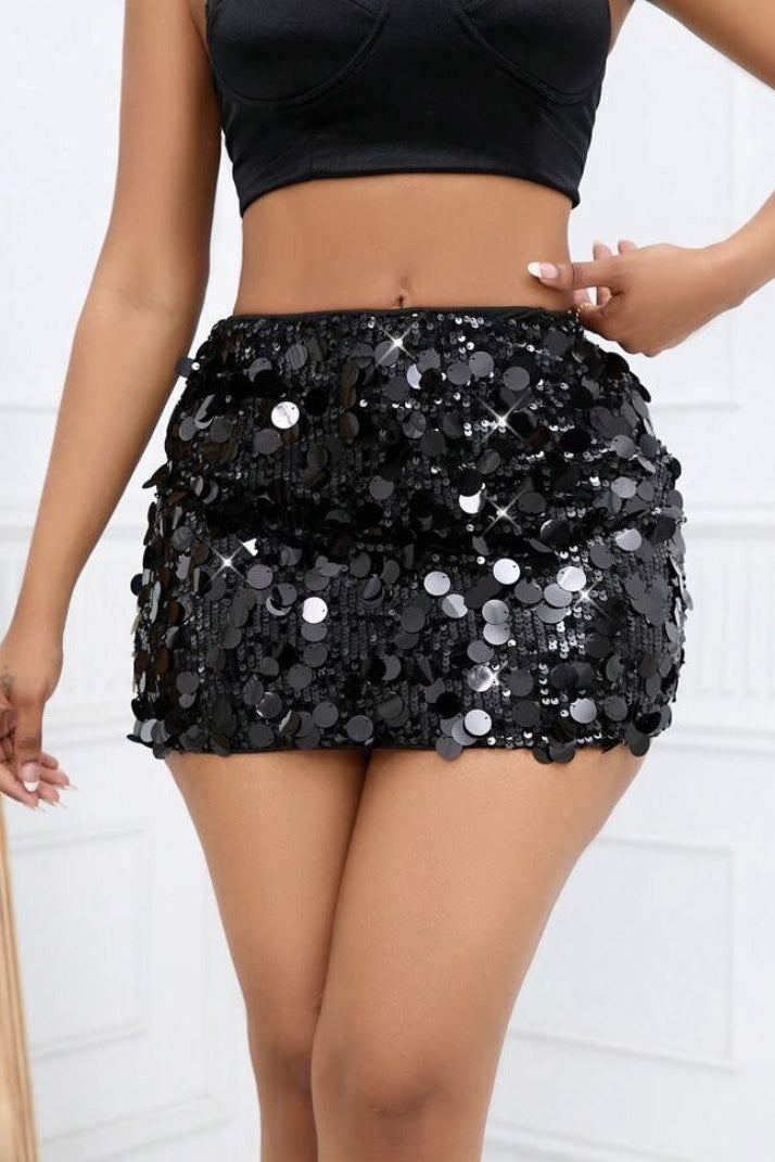 Sequin Pencil Mini Skirt Main image