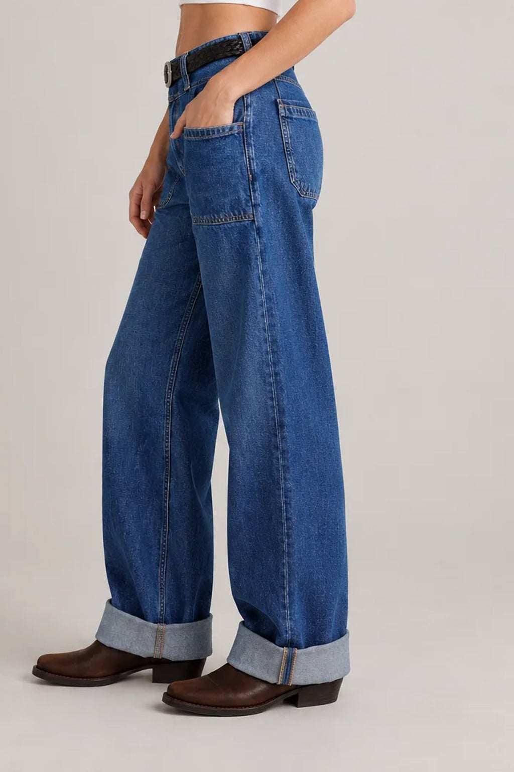 Vintage Washed Wide Leg Jeans Secondary image