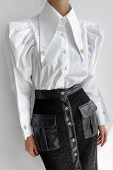 Unique Victorian Point Collar Blouse