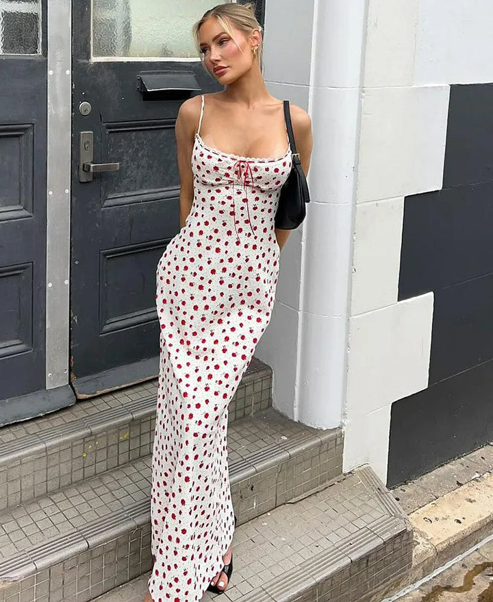 Strapless Backless Maxi Floral Dress Main image