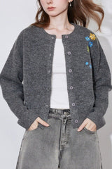 Vintage Floral Embroidery Sweater