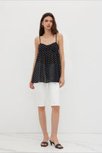 Leopard Chiffon Ruffle Cami Top
