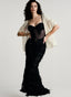 Elegant Spaghetti Strap A-Line Bodycon Maxi Sequin Dress