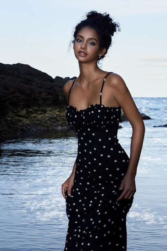 Elegant Polka Dot Slip Party Dress Secondary image