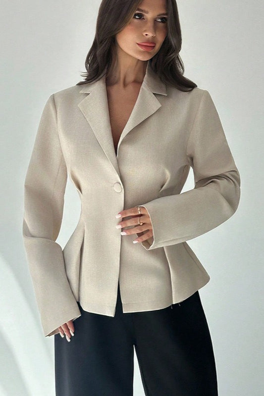 Solid Color Tailored Chic Blazer Main image