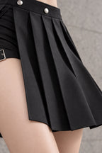 Buckle Detachable High Waist Skirt