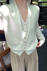 Layered Collar Open Front Knit Top